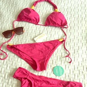 L Space bikini - pink and gold - D cup
